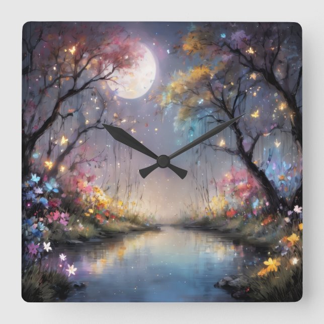 watch square wall clock (Front)