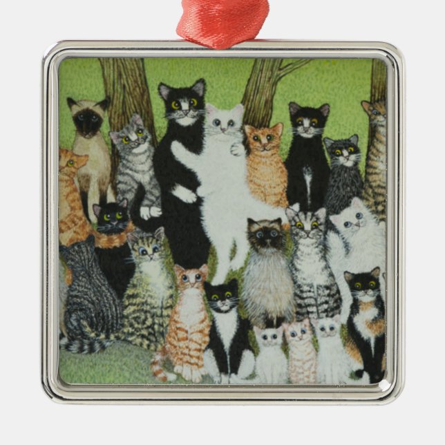 Watch the Birdie Metal Ornament (Front)