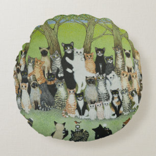 Watch the Birdie Round Cushion