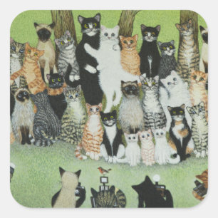 Watch the Birdie Square Sticker