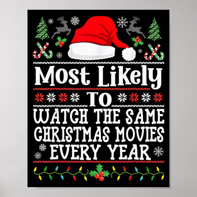 Watch The Same Christmas Movies Every Year- Xmas M Poster (Front)