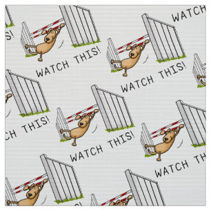 Watch This! Dog - funny dog agility Fabric