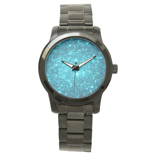 Watch: Turquoise Blue Stars Watch (Front)