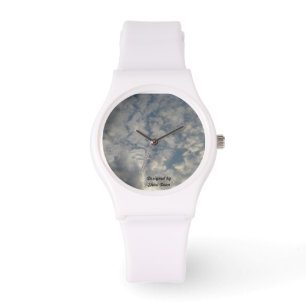 Watch with "Clouds" Design Deco Face