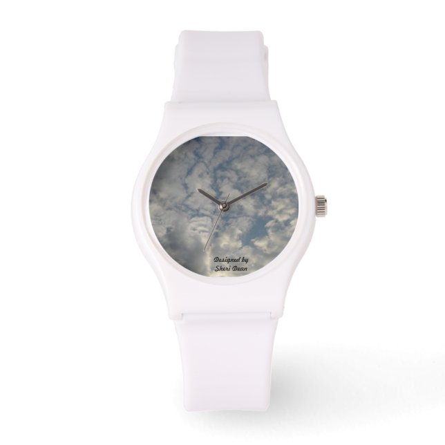 Watch with "Clouds" Design Deco Face (Front)
