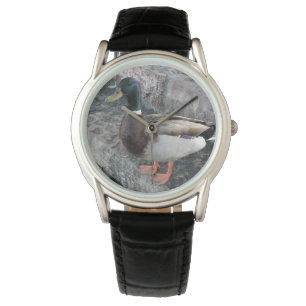 Watch with duck on face.