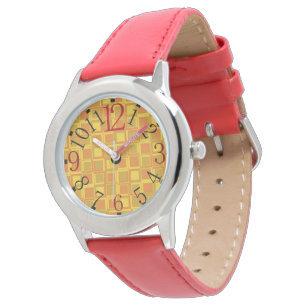 Watch with orange squares of the 70s