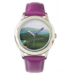 Watch with Purple Band & Caribbean Scene