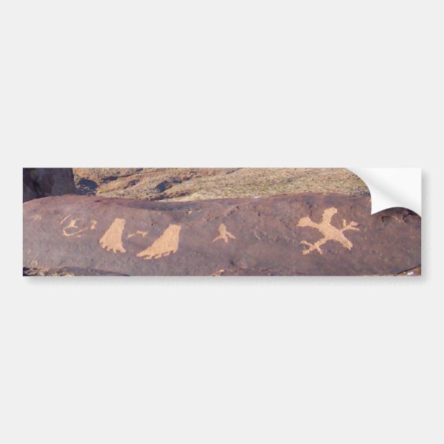 Watch Your Step American petroglyph Bumper Sticker (Front)