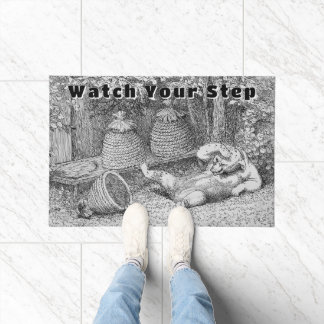 Watch Your Step Bear Doormat
