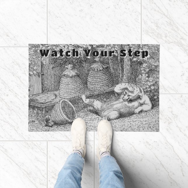 Watch Your Step Bear Doormat (Indoor)