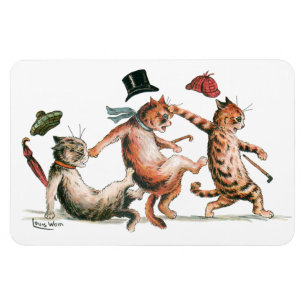 Watch your Step Cats by Louis Wain Magnet