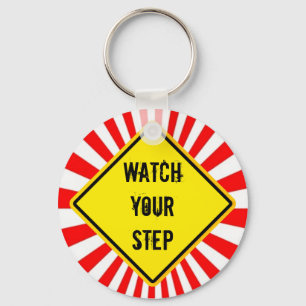 watch your step key ring