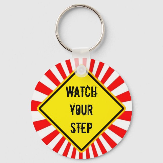 watch your step key ring (Front)