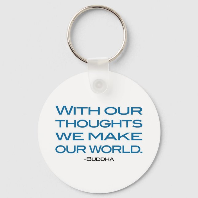 Watch Your Thoughts (be the Buddha) Key Ring (Front)