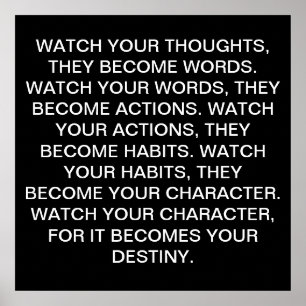 WATCH YOUR THOUGHTS POSTER