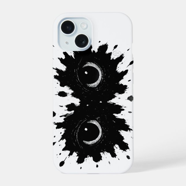 Watcher in the Ink: Eye‑Blot Sigil iPhone 15 Case (Back)