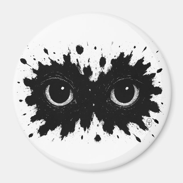 Watcher in the Ink: Eye‑Blot Sigil Magnet (Front)