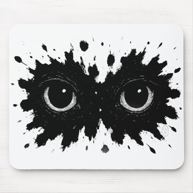 Watcher in the Ink: Eye‑Blot Sigil Mouse Pad (Front)