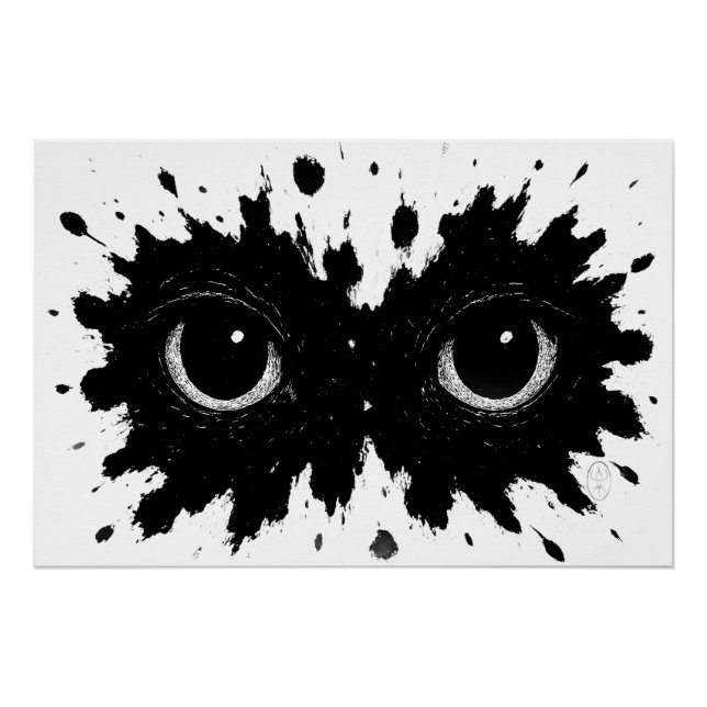 Watcher in the Ink: Eye‑Blot Sigil Poster (Front)