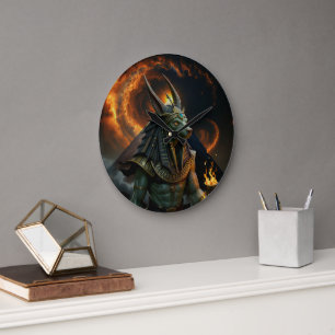 Watcher of the Afterlife – Anubis.  Large Clock