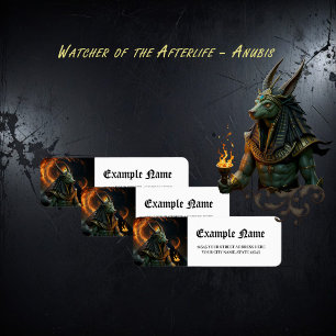 Watcher of the Afterlife – Anubis.   Return Address Label