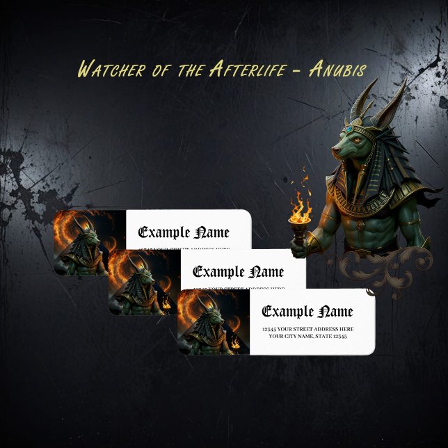 Watcher of the Afterlife – Anubis.   Return Address Label (Creator Uploaded)