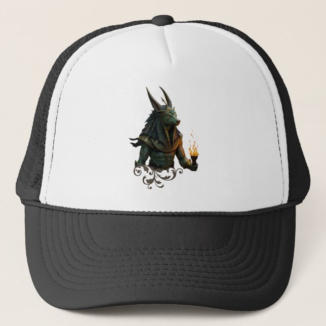 Watcher of the Afterlife – Anubis.  Trucker Hat (Front)