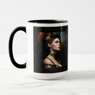 Watcher Of The Storm Steampunk Beauty by Xzendor7 Mug