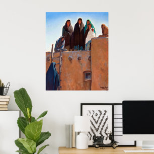 Watchers From the Housetop by Maynard Dixon Poster