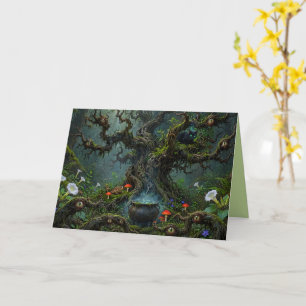Watchers in Witch Wood Cat Cauldron Card