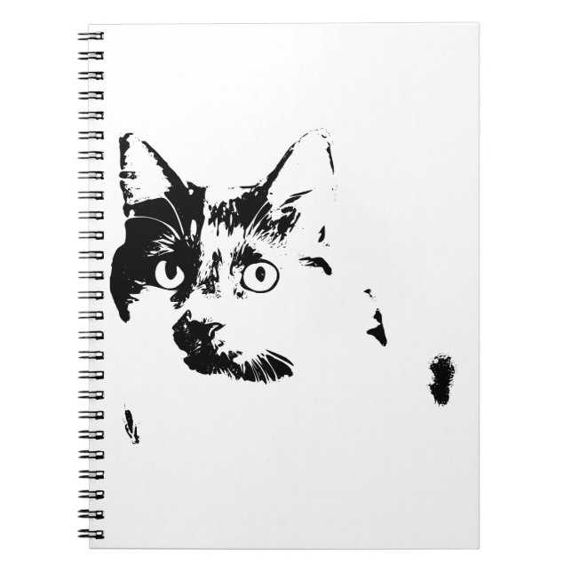 Watchful Cat Portrait Notebook (Front)