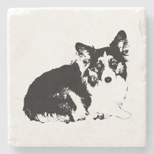 Watchful Charm in Ink Stone Coaster