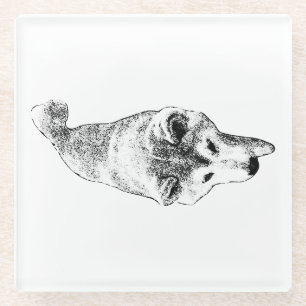 Watchful Companion Glass Coaster