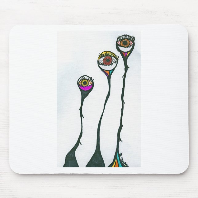 Watchful Eyes, who is watching you? Surrealistic Mouse Pad (Front)