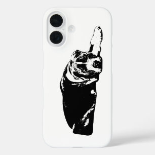Watchful Pitbull Mix Lying Pose Phone Case