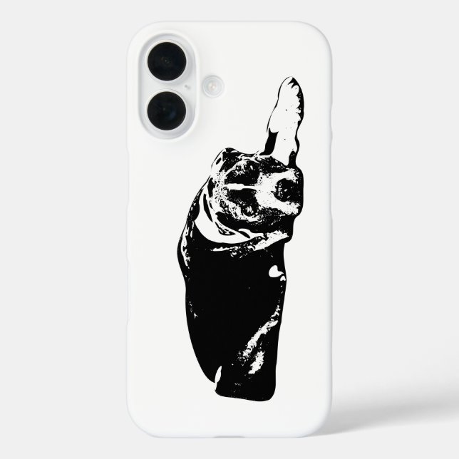 Watchful Pitbull Mix Lying Pose Phone Case (Back)