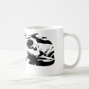 Watchful Terrier on Winter Blanket Coffee Mug