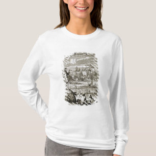 Watching a Sea Battle Through a Telescope, illustr T-Shirt
