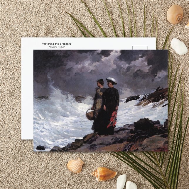 Watching Breakers Seascape Winslow Homer Postcard (Creator Uploaded)