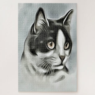 Watching Cat Jigsaw Puzzle