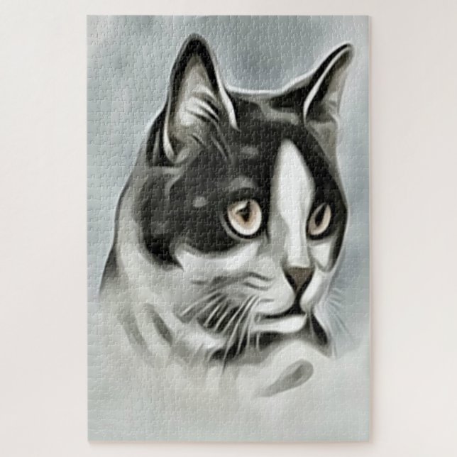 Watching Cat Jigsaw Puzzle (Vertical)