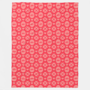 Watching Eye Heart Clover Pattern Fleece Blanket