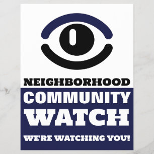 Watching Eye, Neighbourhood Watch Warning Flyer