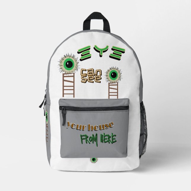 Watching Eye Print Cut Sew Bag (Front)