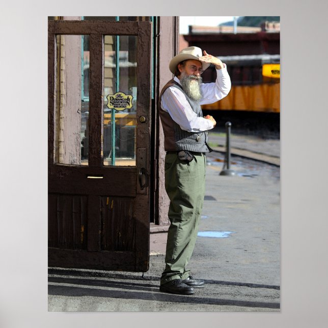 Watching for the Durango & Silverton Train Poster (Front)