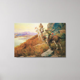 Watching for the White Man's Boats by OC Seltzer Canvas Print