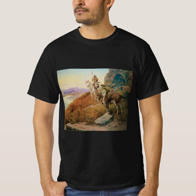 Watching for the White Man's Boats by OC Seltzer T-Shirt (Front)