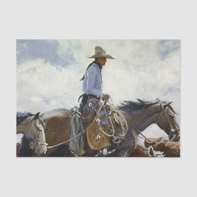 “Watching Him Move” Western Art By WHD Koerner Tissue Paper (Front)