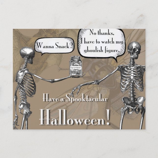 Watching my Ghoulish Figure Postcard (Front)